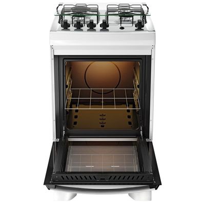 Fogão 4 Bocas Dako Supreme com Mesa em Inox e Acendimento Automático Branco / Bivolt