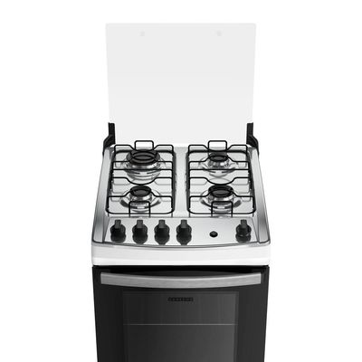 Fogão 4 Bocas Dako Supreme com Mesa em Inox e Acendimento Automático Branco / Bivolt