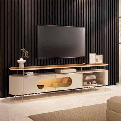 Rack Bancada ária Cinamomo Off White - Hb Móveis