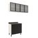Cozinha Modulada Bartira Rubi Gourmet com 6 Portas, 3 Prateleiras e 160 cm de Largura Preto com Bege