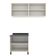Cozinha Modulada Bartira Rubi Gourmet com 6 Portas, 3 Prateleiras e 160 cm de Largura Preto com Bege