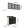Cozinha Modulada Bartira Rubi Gourmet com 6 Portas, 3 Prateleiras e 160 cm de Largura Preto com Bege