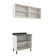 Cozinha Modulada Bartira Rubi Gourmet com 6 Portas, 3 Prateleiras e 160 cm de Largura Preto com Bege