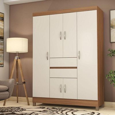 Guarda Roupa Solteiro Ecom 2 Amêndola Touch Off White – Demóbile