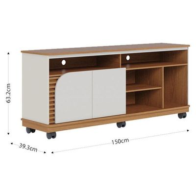 Rack Bancada Jurerê 1.5 Freijó Off White Matte – Colibri