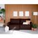 Sofá 3 Lugares Retrátil Berna Suede Marrom 210 cm