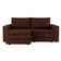 Sofá 3 Lugares Retrátil Berna Suede Marrom 210 cm