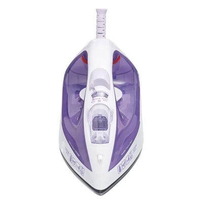 Ferro a Vapor BlackeDecker FX1050 1200W Base Antiaderente Spray Frontal Cabo Giratório Branco com Roxo / 220V