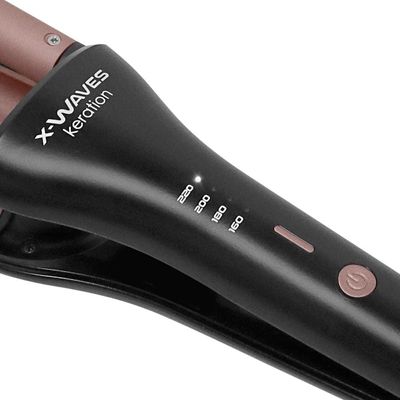 Modelador de Cachos GA.MA Italy X-Waves Keration 220°C com Cabo Giratório Preto com Rosê / Bivolt