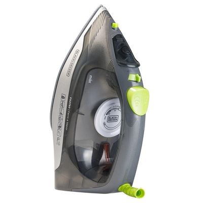 Ferro a Vapor BlackeDecker FX2750 Antigotejamento Base Cerâmica Gliss Cabo Giratório Cinza com Verde / 110V