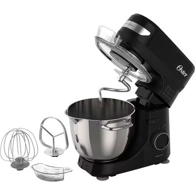 Batedeira Planetária Bowl Inox III Oster OBAT641 850W 12 Velocidades Tampa Antirrespingos Preto / 220V