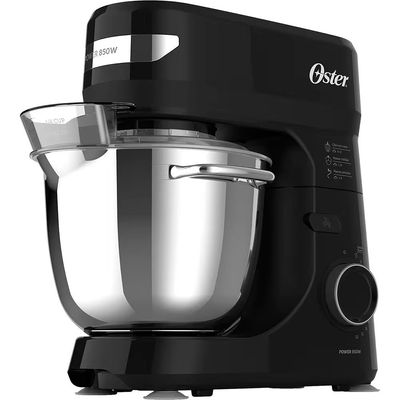 Batedeira Planetária Bowl Inox III Oster OBAT641 850W 12 Velocidades Tampa Antirrespingos Preto / 220V
