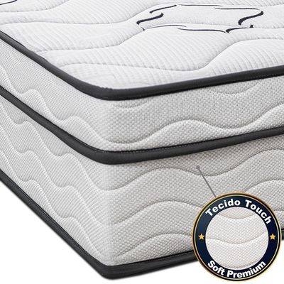 Colchão King Cama InBox Moderne Ortopédico com Camada Especial de Espuma D45 25x193x203cm Branco com Bege
