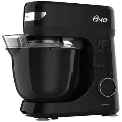 Batedeira Planetária Bowl Black III Oster OBAT640 850W 12 Velocidades Tampa Antirrespingos Preto / 127V