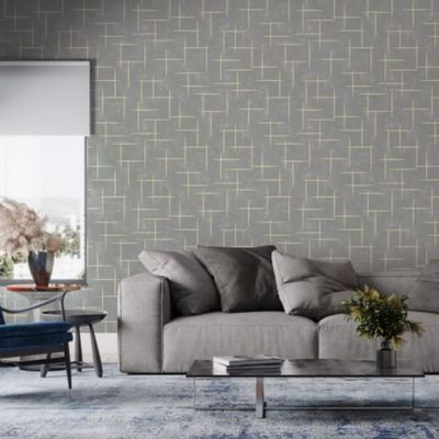 Papel de Parede Bobinex Essencial Geométrico Cinza 4312