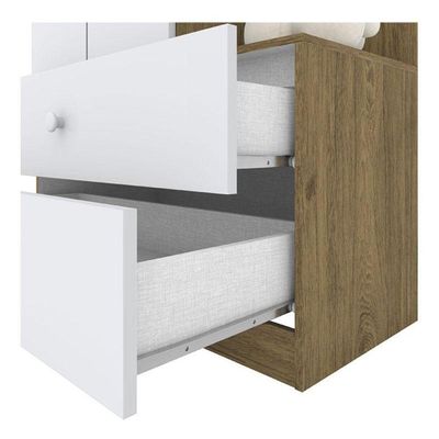 Guarda Roupa Infantil Amarelinha 2 Portas Rústico Branco – Henn