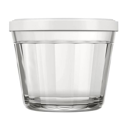 Conjunto de Tigelas com Tampa Copo Americano em Vidro 150 ml 12 Peças Transparente com Colorido