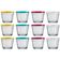 Conjunto de Tigelas com Tampa Copo Americano em Vidro 150 ml 12 Peças Transparente com Colorido