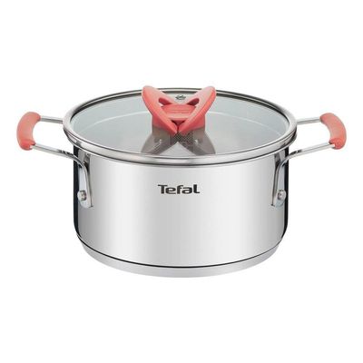 Conjunto de Panelas 4 Peças T-FAL OptiSpace com Revestimento Antiaderente, Tampas de Vidro com Borda em Inox Inox