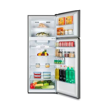 Refrigerador Duplex 466L Hisense RT3N461 Frost Free Inverter Portas Planas Prateleiras de Vidro Econômica Inox Inox / 127V