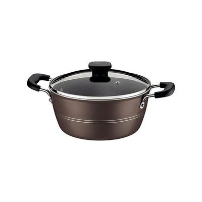 Caçarola Tramontina Sicília em Alumínio com Revestimento Interno e Externo Antiaderente Starflon Excellent 24cm Avelã