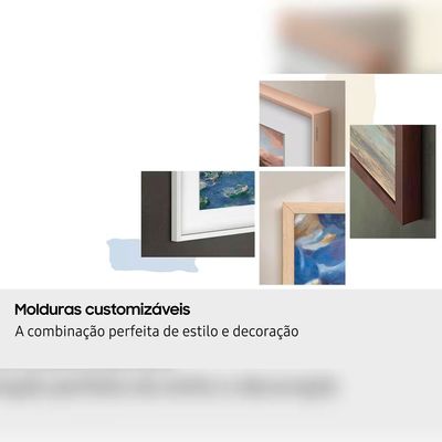 Smart TV 43 QLED 4k Samsung QN43LS03FAGXZD The Frame Vision AI 2025 Modo Arte Antirreflexo Preto / Bivolt
