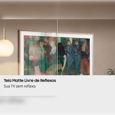 Smart TV 43 QLED 4k Samsung QN43LS03FAGXZD The Frame Vision AI 2025 Modo Arte Antirreflexo Preto / Bivolt