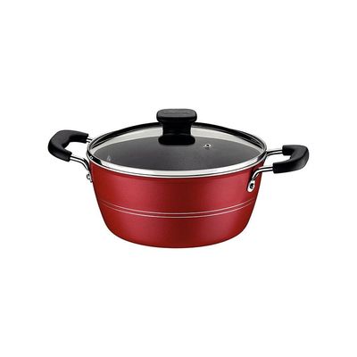Caçarola Tramontina Sicília em Alumínio com Revestimento Interno e Externo Antiaderente Starflon Excellent 20cm Vermelho