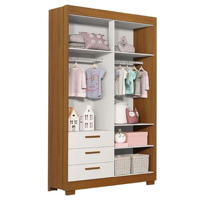 Quarto De Bebê Zaki E Berço Americano Evolution 4 Em 1 Branco Acetinado Savana Com Colchão Ortobom - Reller