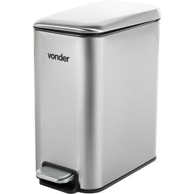 Lixeira Retangular 5l Inox Vonder
