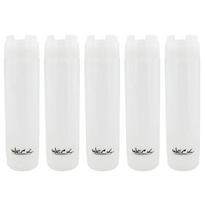 Kit 5 Bisnagas Invertidas Molho 470ml Profissional Food Truck Hamburguerias Hot Dog