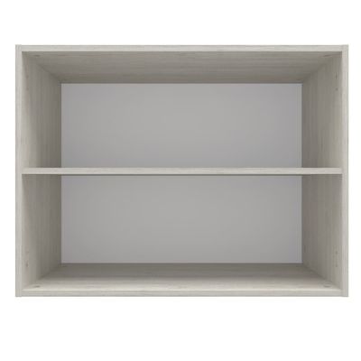 Armário Aéreo Bartira Rubi com 2 Portas, 1 Prateleira e 80cm Preto com Bege