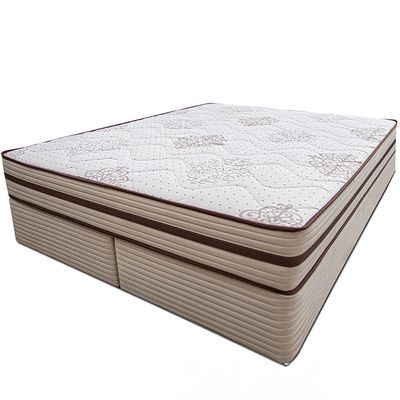 Cama Box Queen Size Bipartida Cama InBox Livity com Molas Ensacadas e Espuma D26 24x158x198cm Bege