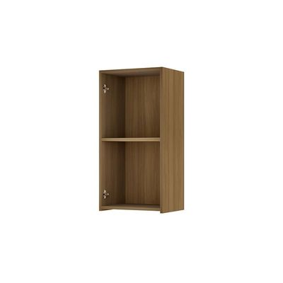 Armário Aéreo Nesher Rainha em MDF 15mm com 1 Porta e 1 Prateleira 40cm de Largura Nature