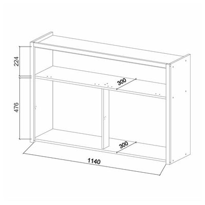 Armário Aéreo Nesher Condessa em MDF 15mm com 1 Porta Basculante e 1 Prateleira 120cm de Largura Castanho
