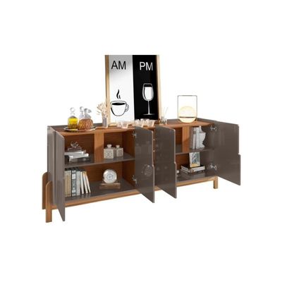 Buffet 4 Portas Adega Ranger Cinza Perola Cedro