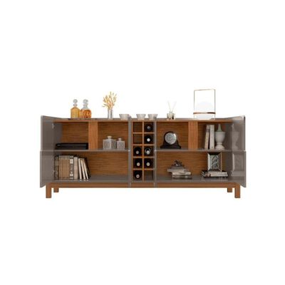 Buffet 4 Portas Adega Ranger Cinza Perola Cedro