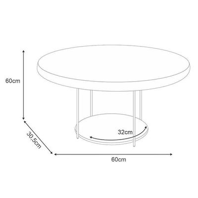 Mesa De Centro Sky Off White – Hb Móveis