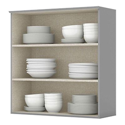 Armário Aéreo 2 Portas 80 Cm Americana Cinza – Henn