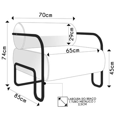 Poltrona Decorativa Para Sala Industrial Kira K04 Bouclê Terracota - Mpozenato