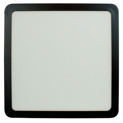 Kit 3 Painel Led 20,4x20,4 Quadrado Preto Sobrepor 18w 6500k Foxlux