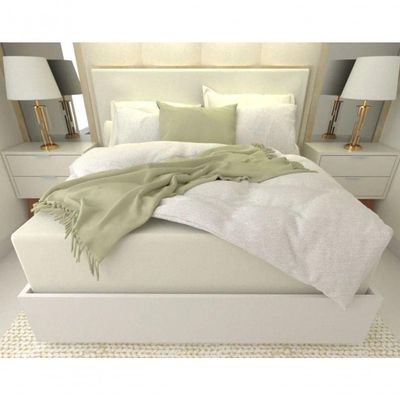 Mesa De Cabeceira 30cm Branco Off White Com Gaveta E Pés