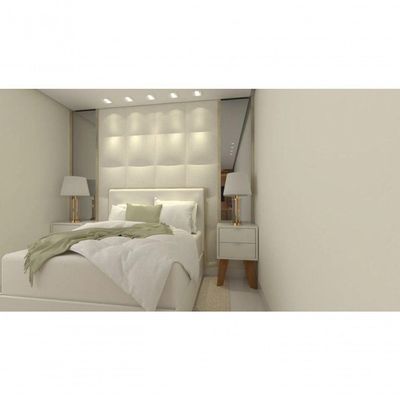 Mesa De Cabeceira 30cm Branco Off White Com Gaveta E Pés