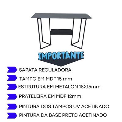 Aparador De Sala Jade Mdf Resistente Moderno Industrial
