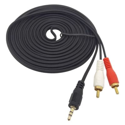 Kit 2 Cabos P2 Estéreo X 2 Rca 5 Metros Blindado 100%