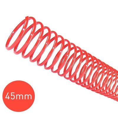 Espiral para Encadernação Vermelho 45mm 400 Folhas 16 und
