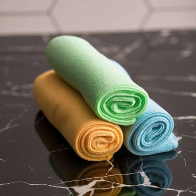 Conjunto 3 Panos Microfibra 30cm Lyor Para Limpeza Multiuso Colorido Casa Moveis Vidros