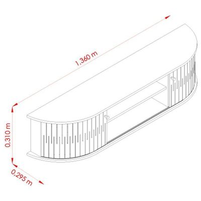 Estante Home Theater Com Bancada Suspensa Monte Carlo Com Mesa De Centro Indianápolis Calacata Off White – Madetec
