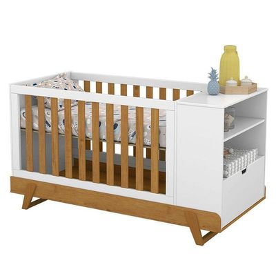 Berço Multifuncional Bkids Branco Freijó Eco Wood Com Colchão Gazin - Matic