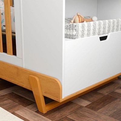 Berço Multifuncional Bkids Branco Freijó Eco Wood - Matic